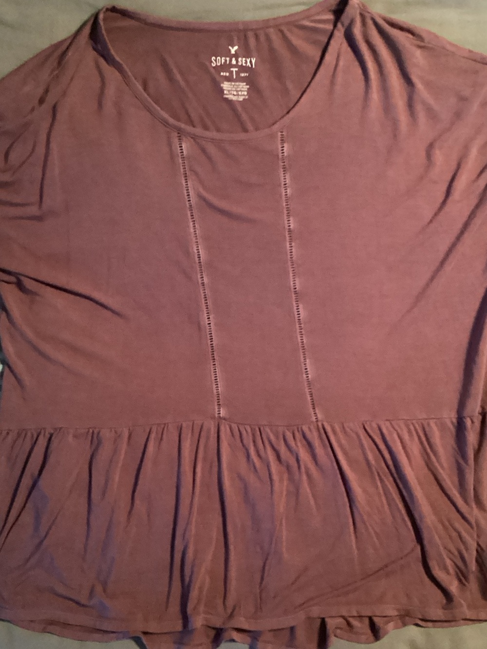 American Eagle Soft & Sexy Peplum Top
